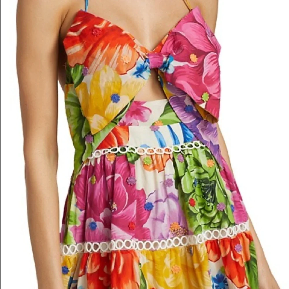 πHPπ FARM Rio Rainbow Chita flower midi dress - Picture 3 of 13
